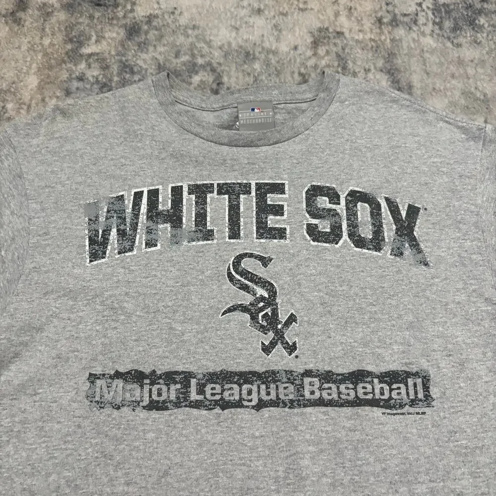Y2K Chicago White Sox MLB Graphic T Shirt Mens Large Gray